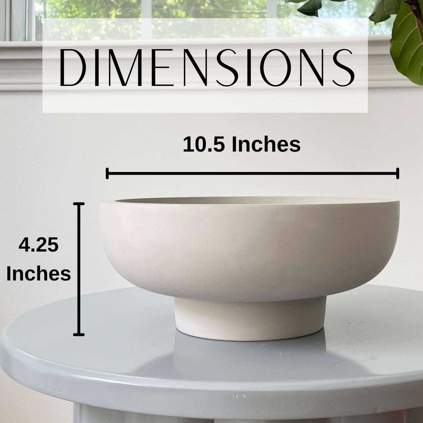 Concrete Decorative Fruit Bowl - Gray