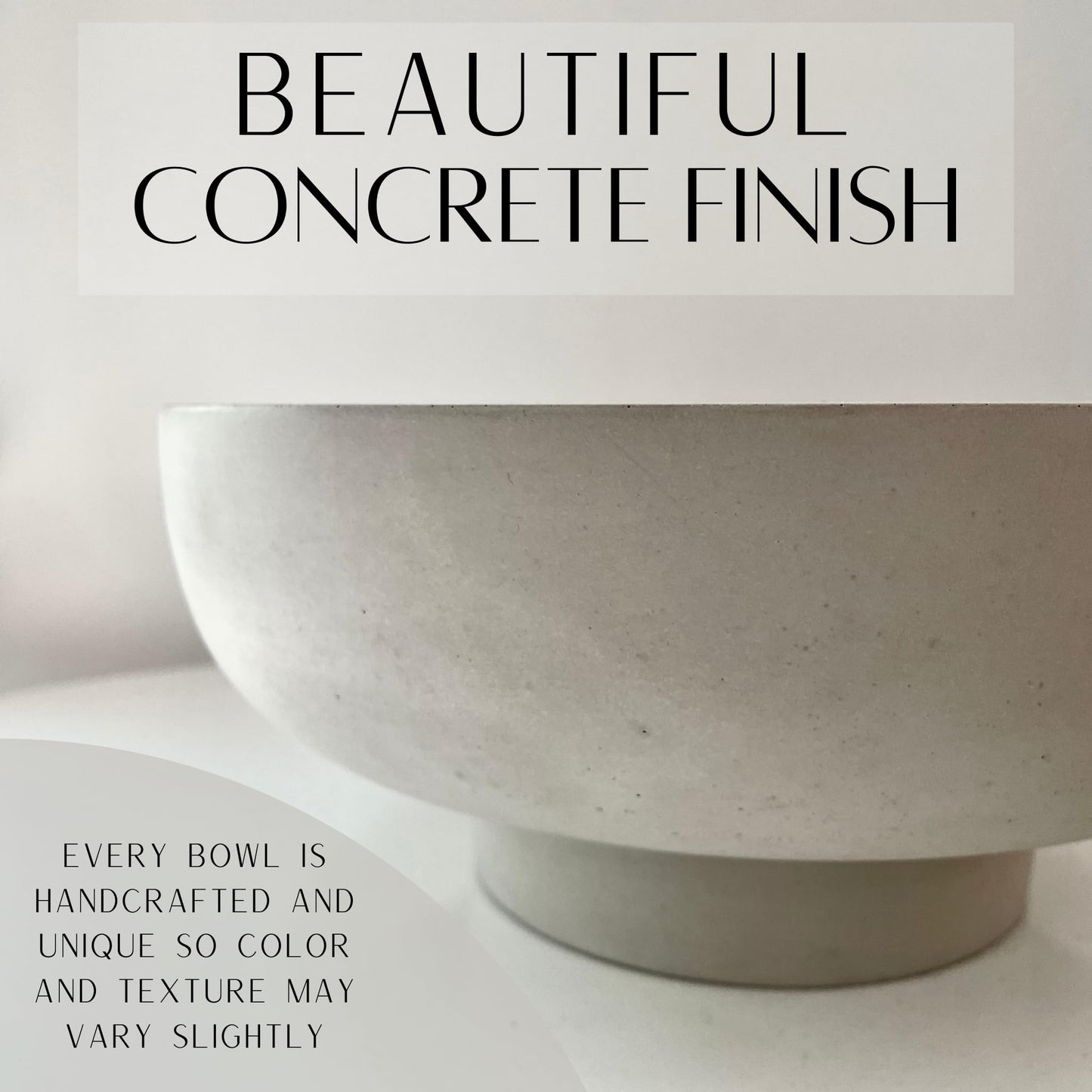 Concrete Decorative Fruit Bowl - Gray