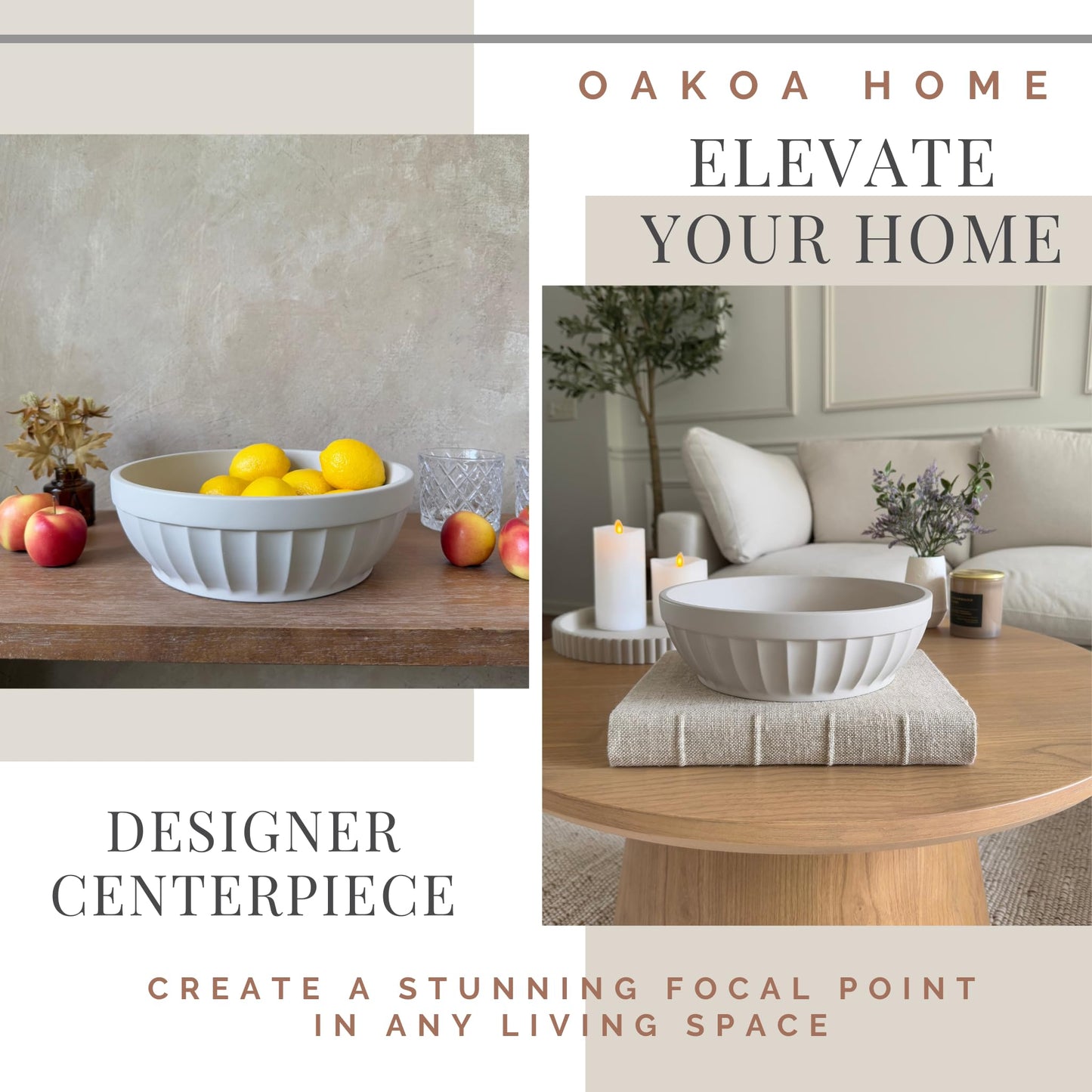 Concrete Ridge Fruit Bowl
