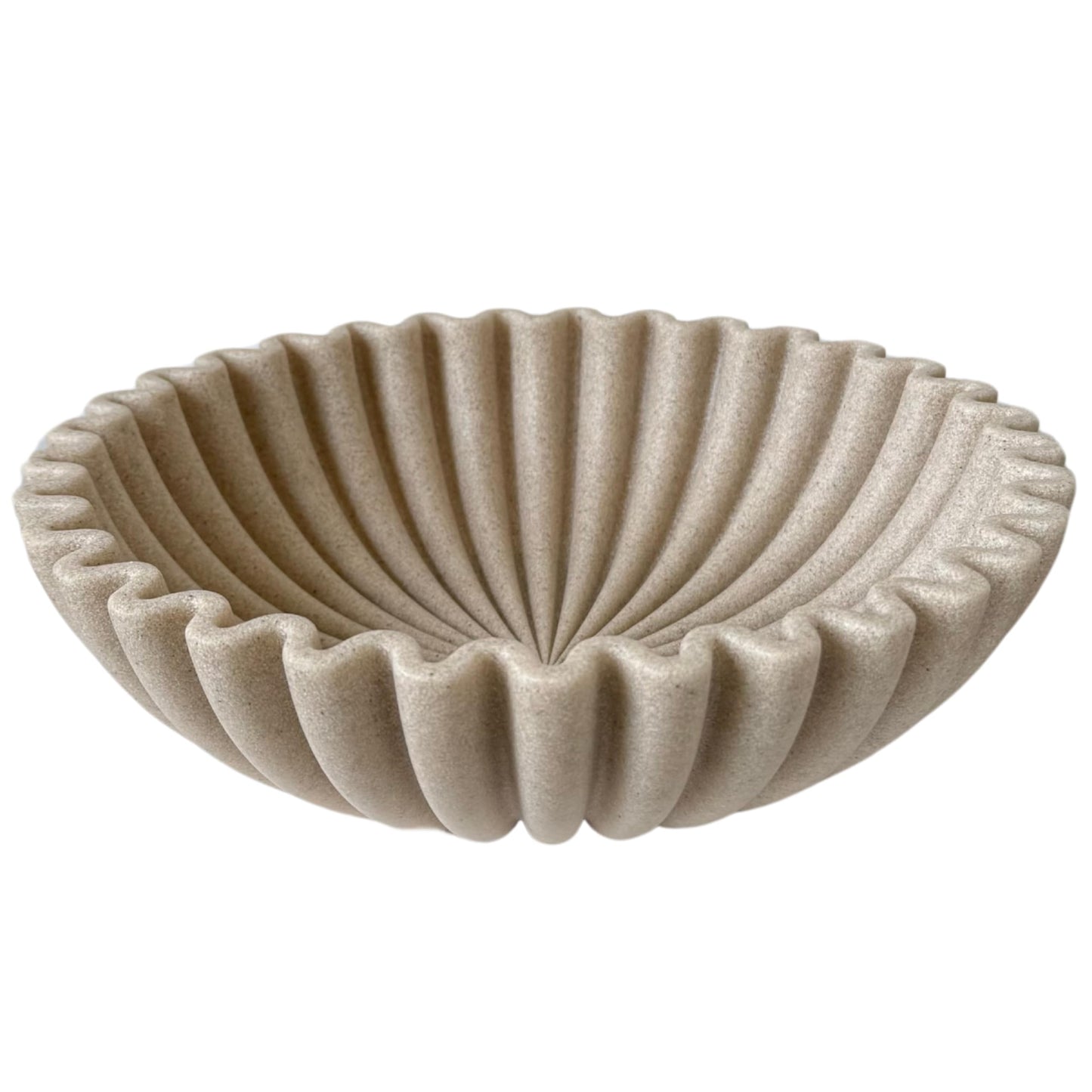 Fluted Decorative Bowl - Beige