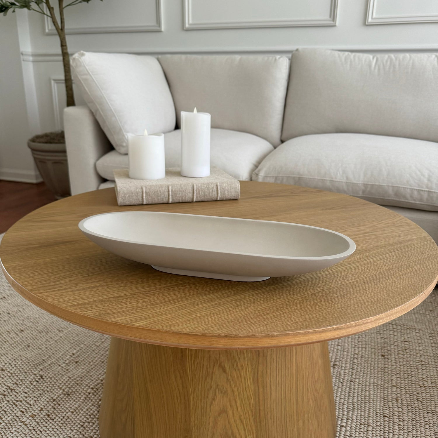 Concrete Long Decorative Bowl