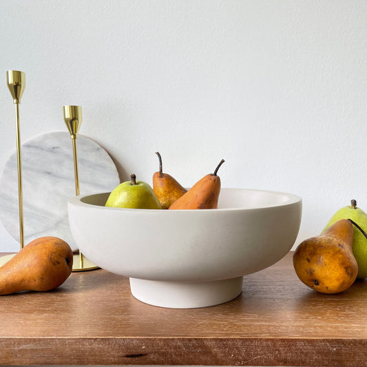 Concrete Decorative Fruit Bowl - Gray