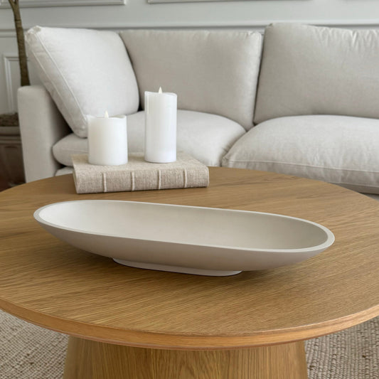 Concrete Long Decorative Bowl - Dough Bowl