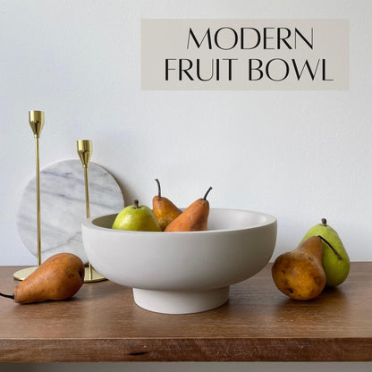 Concrete Decorative Fruit Bowl - Gray