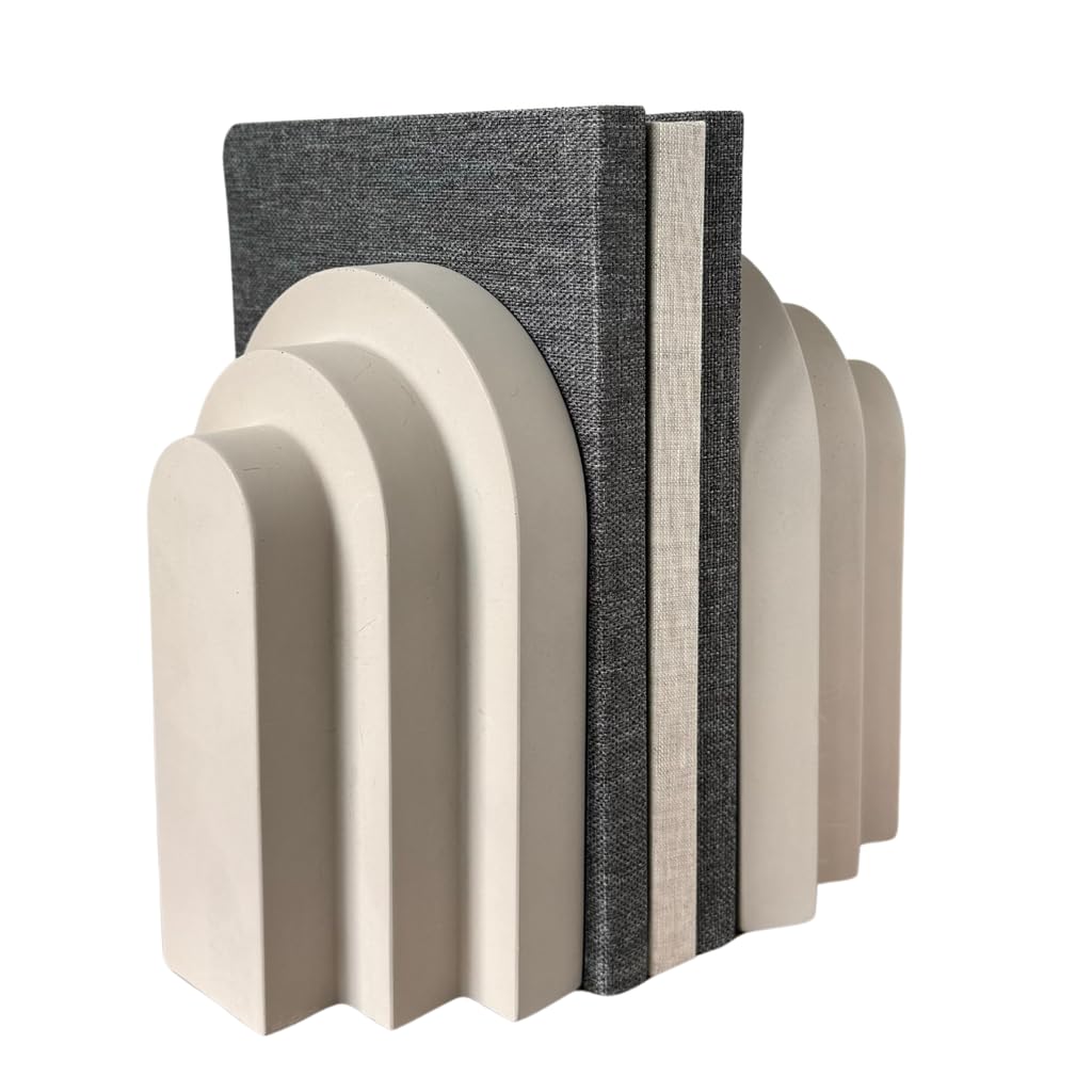 Concrete Bookends – Modern Minimalist Desk and Shelf Decor