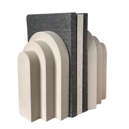 Concrete Bookends – Modern Minimalist Desk and Shelf Decor
